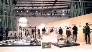 展覧会「震災と暮らし」の１階オープンスクエア内の会場の様子。詳しくはコチラ→http://recorder311.smt.jp/information/52476/#exhibits 