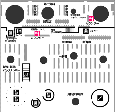 3・4階：仙台市民図書館の設備