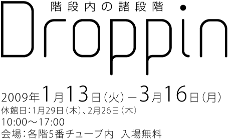 Dropin 階段内の諸段階 2009.1.13-3.16 会場：5番チューブ内